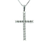 Heartland Stunning Diamond Cross In Pure 925 Sterling Silver Pendant