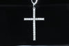 Diamond Latin Stylish Cross in Pure 925 Silver Pendant