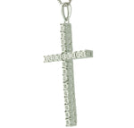 Diamond Latin Stylish Cross in Pure 925 Silver Pendant