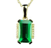 Heartland By Beverley Mitchell 10K Yellow Gold Natural Diamond and Emerald Cut Gemstone Pendant Necklace