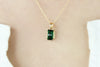 Heartland By Beverley Mitchell 10K Yellow Gold Natural Diamond and Emerald Cut Gemstone Pendant Necklace