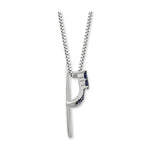 Heartland Diamond Accented Sapphire Beach Sandal Charm Pendant