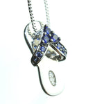 Heartland Diamond Accented Sapphire Beach Sandal Charm Pendant