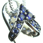 Heartland Diamond Accented Sapphire Beach Sandal Charm Pendant