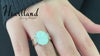 Classic 1/15 cttw Diamond & Created Opal Ring in 10K Rose Gold and 925 Sterling Silver