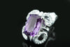 Elegant 1/15 cttw Diamond And Amethyst Earrings in 925 Sterling Silver, Featuring 40 Sparkling Diamonds