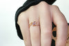 Brilliant Pink Amethyst And 1/20 cttw Diamond Ring In Elegant 10K Pink (Rose) Gold