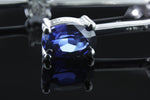 Delicate and Stylish Created Blue Sapphire With 1/15 cttw Diamonds Drop Earrings , Sterling Silver 925