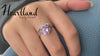 Stunning 1/15 cttw Diamond & Pink Amethyst Gemstone Ring in 925 Sterling Silver With 33 Diamonds