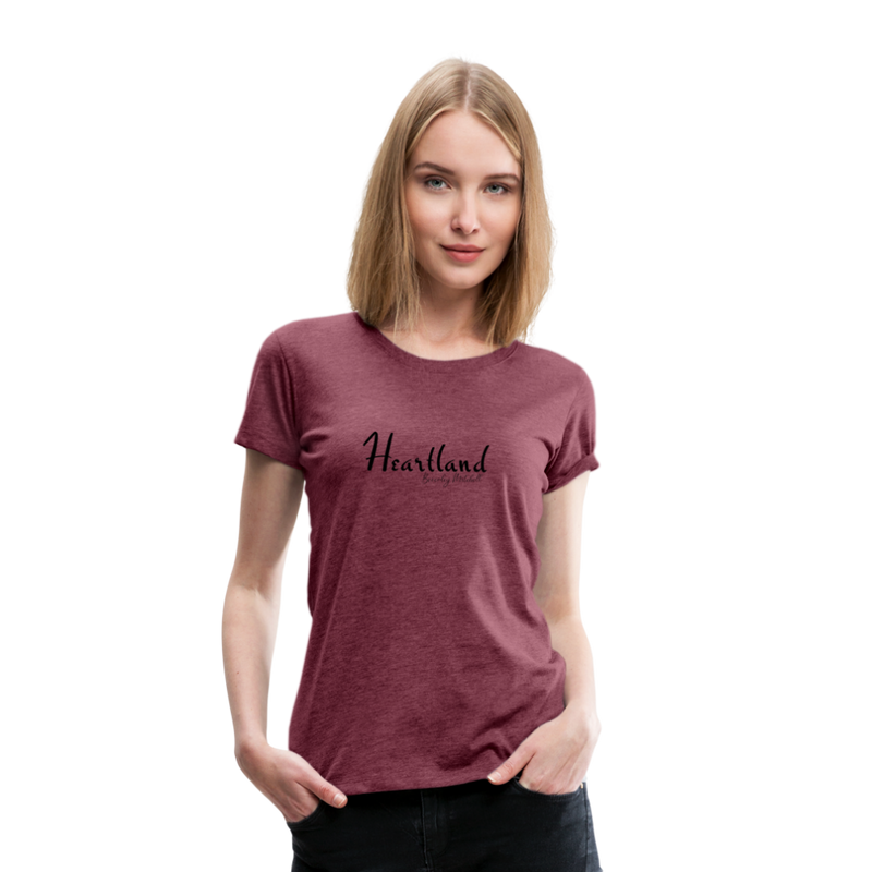 Heartland By Beverley Mitchell Women's Premium T-Shirt - heather burgundy